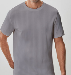 NUMBERONE Men's Textured Knit Crewneck T-Shirts | Multi-Color, Minimalist Logo | Breathable & Versatile