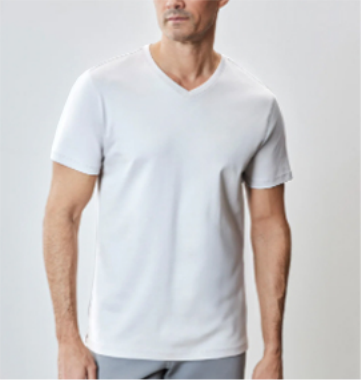 NUMBERONE Men's V-Neck Cotton-Blend T-Shirts | Multi-Color, Minimalist Logo | Breathable & Versatile