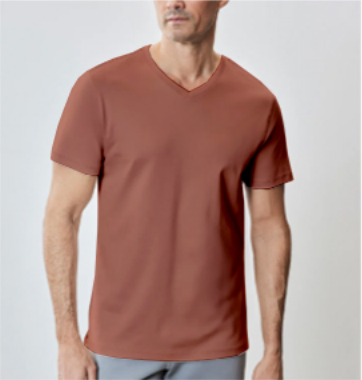 NUMBERONE Men's V-Neck Cotton-Blend T-Shirts | Multi-Color, Minimalist Logo | Breathable & Versatile