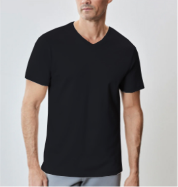 NUMBERONE Men's V-Neck Cotton-Blend T-Shirts | Multi-Color, Minimalist Logo | Breathable & Versatile