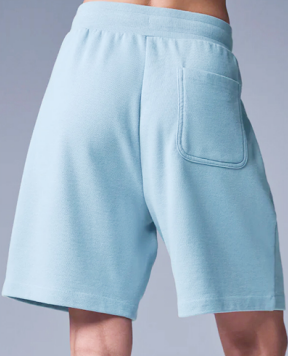 NUMBERONE Women's Cropped Sweatshirt & Shorts Set | Light Blue Cotton Blend | Cozy & Versatile