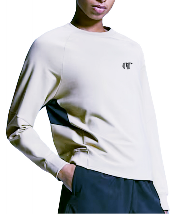 NUMBERONE Women's Color-Block Raglan Sleeve Crewneck Sweatshirt | Quick-Dry & Sporty-Chic