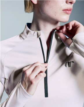NUMBERONE Women's Quick-Dry Half-Zip Long Sleeve Top | Moisture-Wicking & Athletic Fit